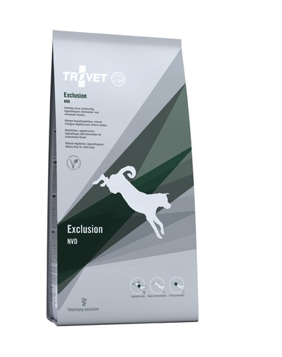 TROVET Exclusion NVD diete veterinara pentru caini 12,5 kg vegetariana