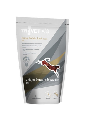 TROVET Unique Protein Treat Duck UDT 125 g recompense cu rață pentru câini