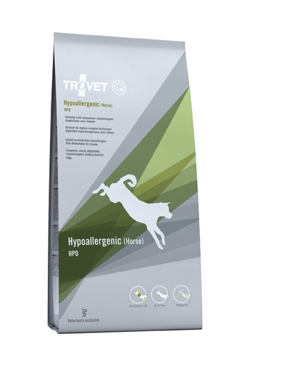 TROVET Hypoallergenic Horse HPD hrana pentru caini, carne de cal 10 kg
