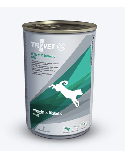 TROVET Weight and Diabetic WRD hrana umeda caini cu diabet 400 g