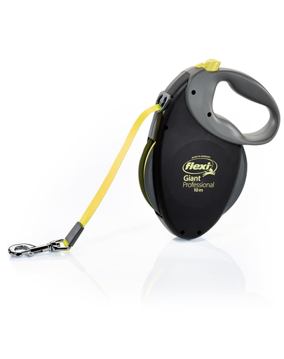FLEXI Lesa caini Giant Professional banda 10 M negru (Neon)
