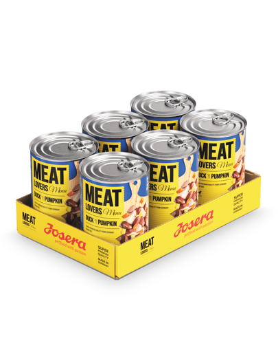 JOSERA Meatlovers Menu hrana umeda pentru caini, rata si dovleac 6x400 g