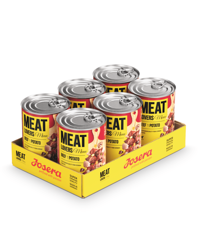 JOSERA Meatlovers Menu hrana umeda pentru caini, vita si cartofi 6x400 g
