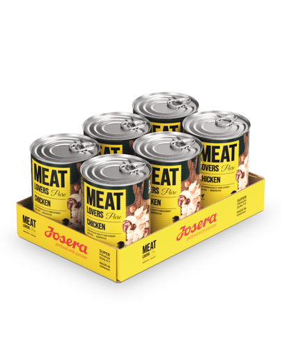 JOSERA Meatlovers Pure hrana umeda monoproteica pentru caini, cu pui 6x400 g