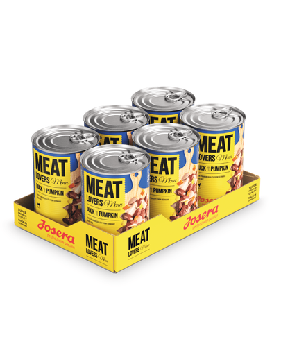 JOSERA Meatlovers Menu hrana umeda pentru caini, rata si dovleac 6x800 g
