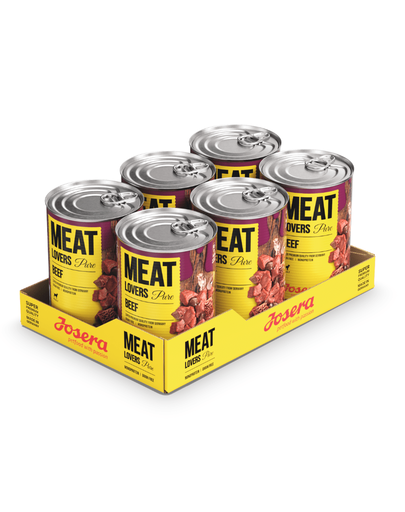 JOSERA Meatlovers Pure hrana umeda monoproteica pentru caini, cu vita 6x800 g