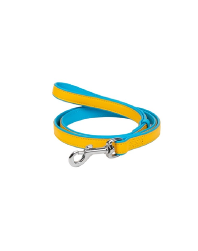 WAU-DOG Glamour Colors of freedom Lesa din piele pentru caini S-M, cu cod QR 18 mm / 122 cm