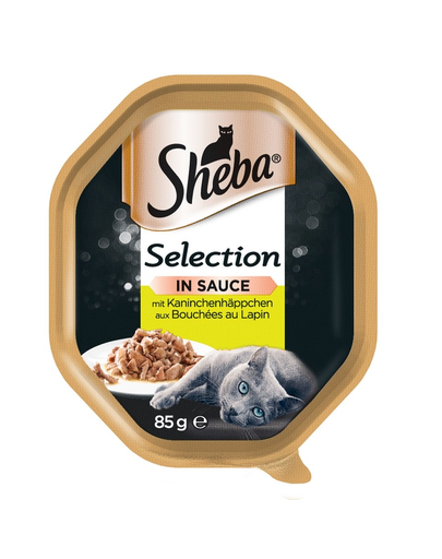 SHEBA Selection Hrana umeda pisici adulte, cu iepure 85g