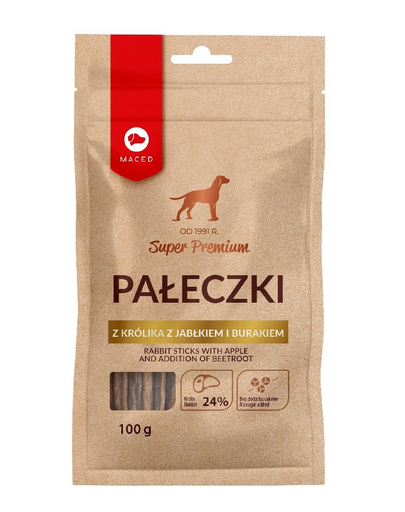 MACED recompense caini, cu iepure, mere si sfecla rosie 100g