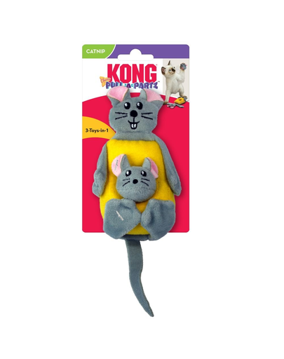 KONG Pull-a-Partz Cheezy jucarie plus pentru pisici
