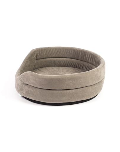 FERA Pat pentru caini, oval, gri 47x38x15 cm