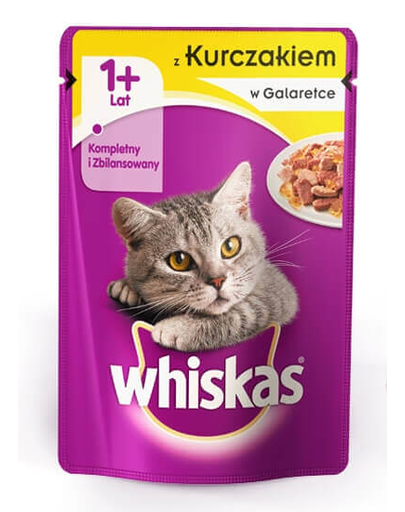 WHISKAS Hrană umedă cu pui în aspic 100 gr