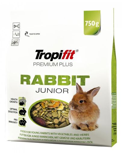 TROPIFIT Premium Plus Rabbit Junior Hrana completa pentru iepuri junior 750 g