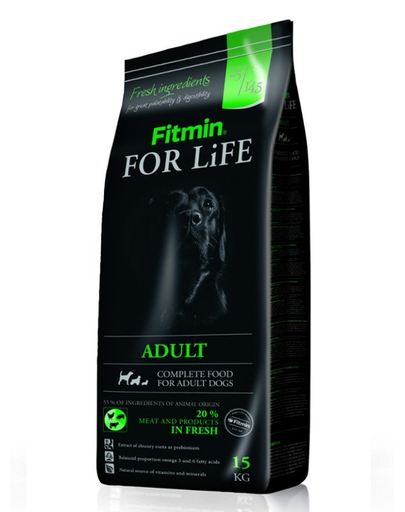 FITMIN For Life Adult Hrana uscata caini adulti, cu pasare 15 kg