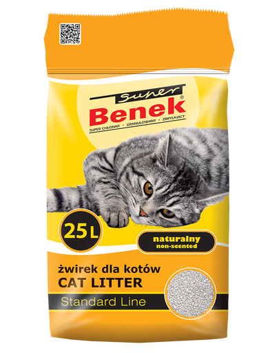 Benek Super Natural Nisip pentru litiera 25 L, galben