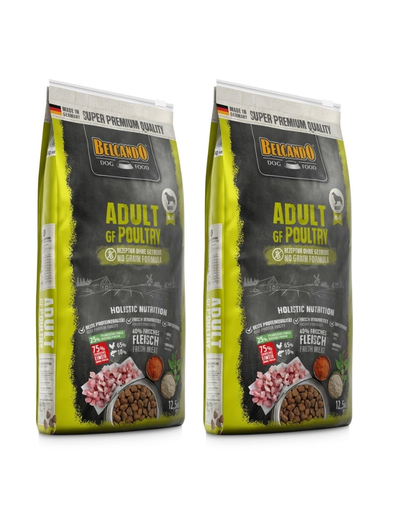 BELCANDO Adult Grain Free Poultry hrana uscata pentru caini, talie M-XL 25 kg (2 x 12.5 kg)