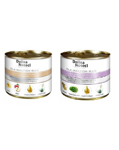 DOLINA NOTECI Premium Set conserve hrana caini talie mica, cu gasca si iepure 185 g