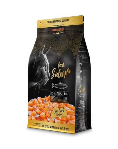 LEONARDO Fresh Salmon & Poultry Hrana uscata pentru pisici, cu somon si pasare 1,5 kg