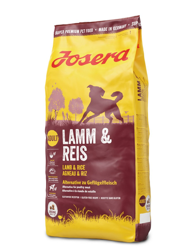 JOSERA Lamb&Rice 90 g hrana uscata caini adulti, miel si orez