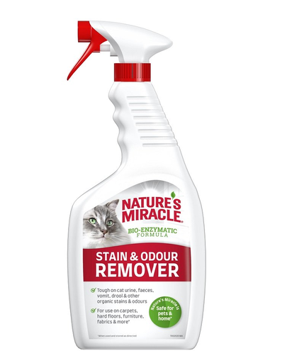NATURE\'S MIRACLE Stain&Odour Remover Cat Spray impotriva petelor si mirosurilor, pentru pisici 709 ml