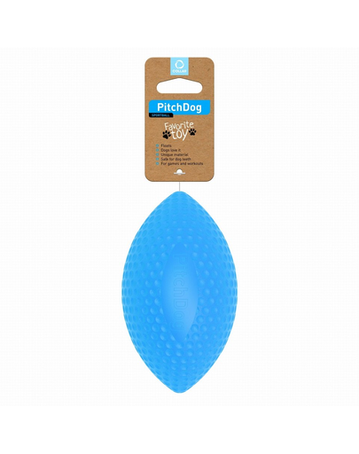 PULLER PitchDog jucarie caini minge de rugby Sport ball blue, albastru 9 cm x 14 cm