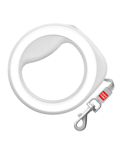 WAU-DOG Hands-Free Lesa retractabila caini XS-M 2,9 m, alb