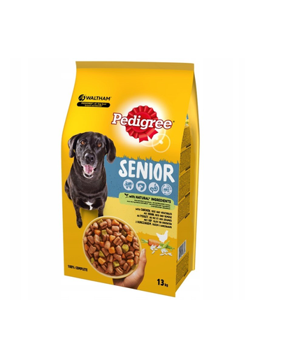 PEDIGREE Senior hrana uscata caini, cu pui, orez si legume 13 kg