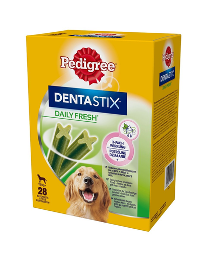 PEDIGREE DentaStix Daily Fresh recompense pentru caini de talie mare, cu pui 16x270g