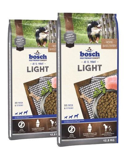 BOSCH Light Hrana uscata pentru cainii adulti cu tendinta de ingrasare 25 kg (2 x 12.5 kg)
