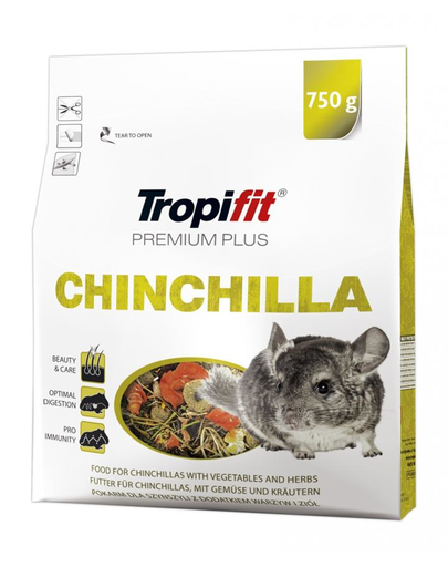 TROPIFIT Premium Plus CHINCHILLA Hrana completa pentru Chinchilla 750 g