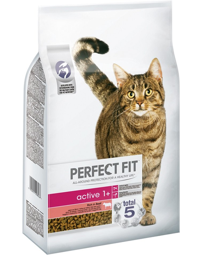 PERFECT FIT Active 1+ Hrana uscata pentru pisici adulte, bogata in carne de vita 7 kg