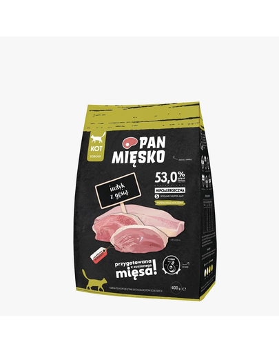 PAN MIĘSKO hrana completa pisici S 400 g, curcan si gasca