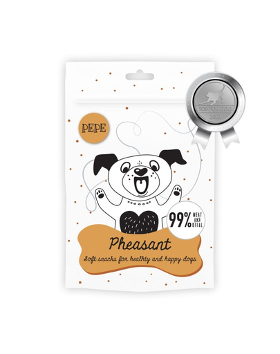 PAKA ZWIERZAKA PEPE Mini Chunkies Pheasant Recompense pentru caini, cu fazan 70 g