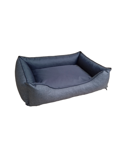 FERA Pat pentru caini cu perna 115 x 90 cm gri