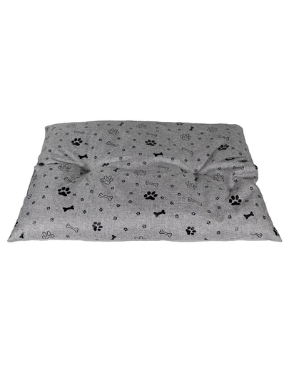 PET IDEA Pat perna pentru caini XL 100 x 80 cm gri cu imprimeu labute