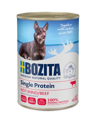 BOZITA Beef Singleprotein Hrana monoproteica pentru caini adulti, cu vita 400 g