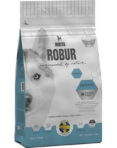 BOZITA Robur Sensitive Grain Free Reindeer Hrana uscata pentru caini cu tract digestiv sensibil, cu pui 0,95 kg