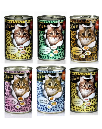 O'CANIS Hrana umeda pentru pisici, set mix 400 g x 6 buc