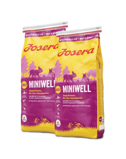JOSERA Dog Miniwell hrana uscata pentru caini adulti de talie mica 30 kg (2 x 15 kg)