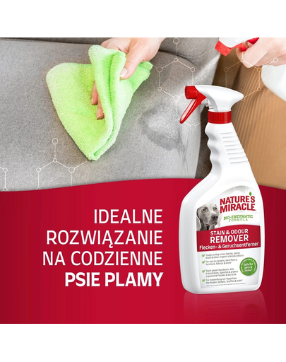 NATURE'S MIRACLE Stain&Odour Remover Dog melon Spay indepartare miros si pete caini, parfum pepene 946 ml