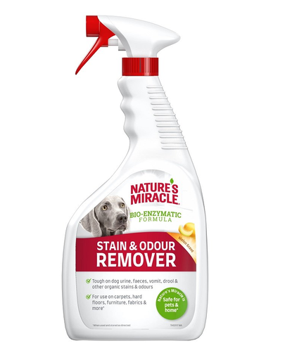 NATURE\'S MIRACLE Stain&Odour Remover Dog melon Spay indepartare miros si pete caini, parfum pepene 946 ml