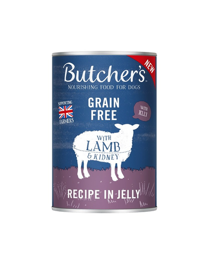 BUTCHER\'S Original Recipe in Jelly hrana umeda caini, bucati de miel in jeleu, conserva 400g