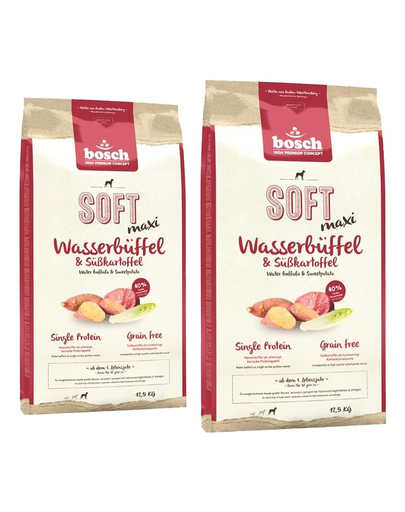 BOSCH Maxi Hrana uscata pentru cainii adulti de talie mare, carne de bivol si cartofi dulci 25 kg (2 x 12,5 kg)