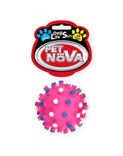 PET NOVA DOG LIFE STYLE Minge arici pentru caini, roz, 7cm