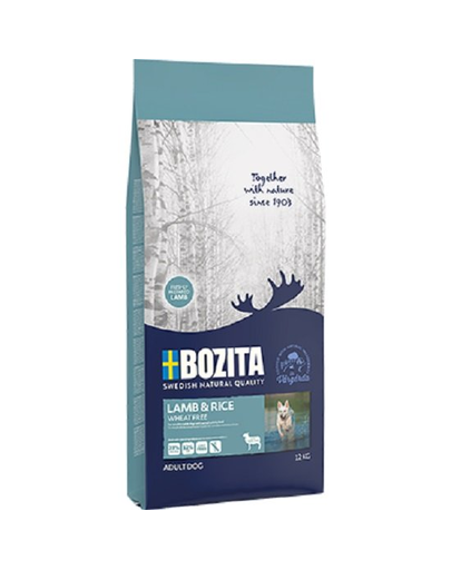BOZITA Lamb & Rice Wheat Free Hrana uscata pentru caini adulti, cu miel si orez 12 kg