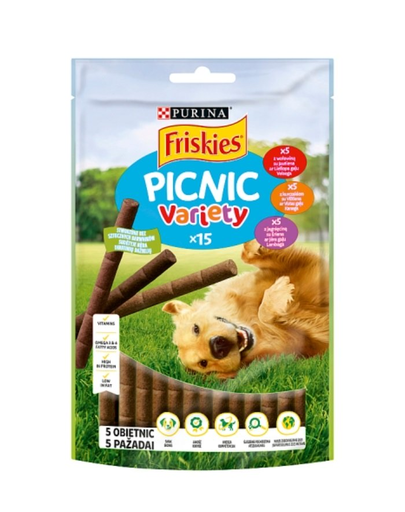 FRISKIES Picnic Variety Recompense pentru caini adulti, mix de carnuri 126 g