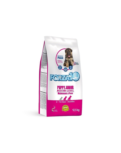 FORZA10 M/L Maintenance Puppy Junior cu pește hrană uscată pentru căței pentru rase medii și mari 12,5 kg