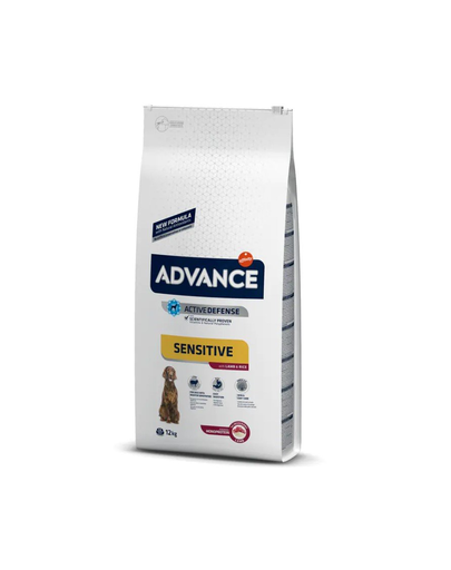 ADVANCE Sensitive Lamb&Rice 12kg hrana uscata caini cu sensibiltati alimentare, cu miel