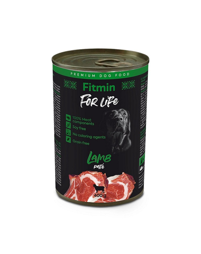 FITMIN For Life dog pate pentru caini, cu miel 400 g