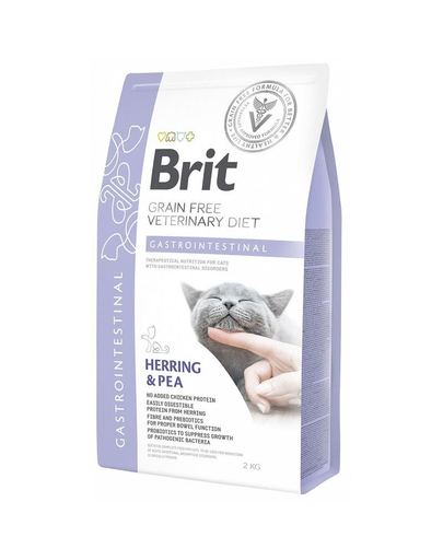BRIT Veterinary Diets Cat Gastrointestinal Dieta veterinara pentru pisici adulte cu probleme gastrointestinale 2 kg